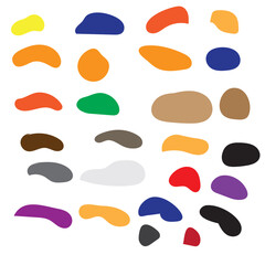 colorful shape. abstract pebble, liquid, blob water drop silhouette shape, decoration background wallpaper