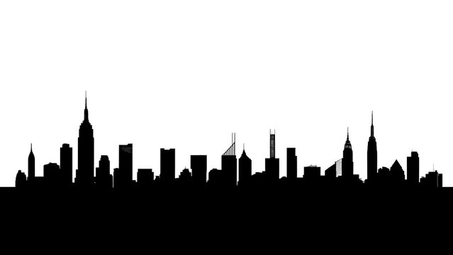 minimalist skyline silhouette, capturing the essence of a city 