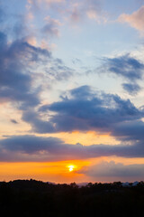 sunset in the mountains