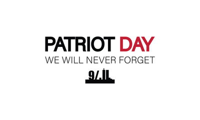 Fototapeta premium Honor and Remember Patriotic 911 Tribute with Flag Illustration Design