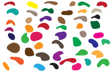 colorful shape. abstract pebble, liquid, blob water drop silhouette shape, decoration background wallpaper