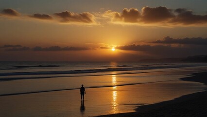 sunset over the ocean