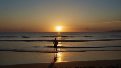 sunset over the ocean