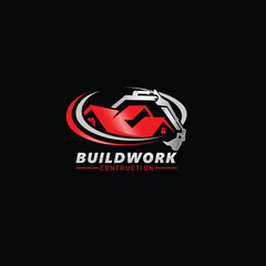 home construction company logo vector template