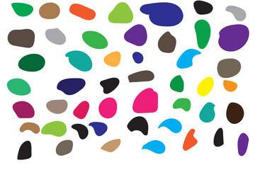colorful shape. abstract pebble, liquid, blob water drop silhouette shape, decoration background wallpaper