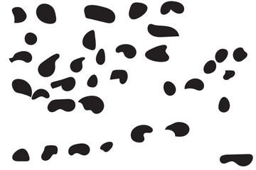 Random blob shapes. Organic blobs set. Rounded abstract organic shapes collection. Shapes of cube, pebble, inkblot, amoeba, drops and stone silhouettes. Doodle drops with outline circle. 