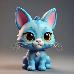 Cute cat cartoon 3D pastel colors character 3D InternationalCatCay InternationalCatDay