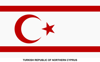Obraz premium Flag of TURKISH REPUBLIC OF NORTHERN CYPRUS, TURKISH REPUBLIC OF NORTHERN CYPRUS national flag