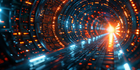 Fototapeta premium Digital background for tech, AI, neural networks, data, audio, graphics