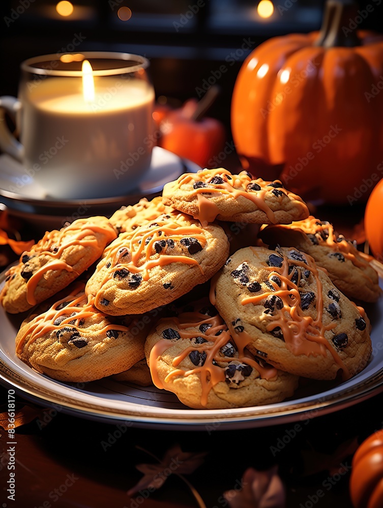 Poster cookies on a plate