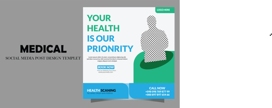 MEDICAL SOCIAL MEDIA POST DESIGN TEMPLET