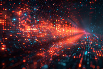 Naklejka premium Digital background for tech, AI, neural networks, data, audio, graphics
