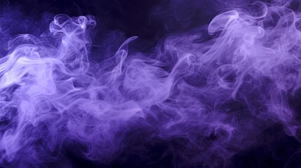 Obraz premium Abstract Purple Smoke on Black Background