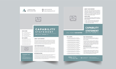 Capability Statement Template Design.