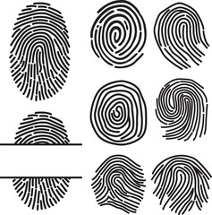 Fingerprint Silhouette, Finger Print Monogram