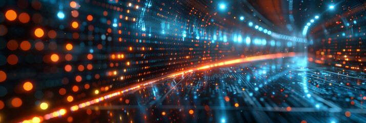 Naklejka premium Digital background for tech, AI, neural networks, data, audio, graphics