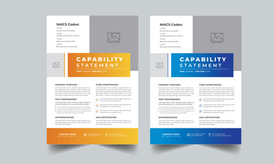 Capability Statement Template Design.