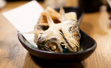 Fried Fish Head on plate