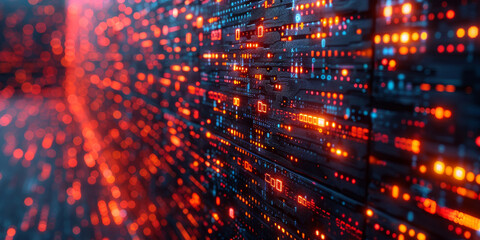 Obraz premium Digital background for tech, AI, neural networks, data, audio, graphics
