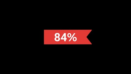 84 Percent  Price Label Animation