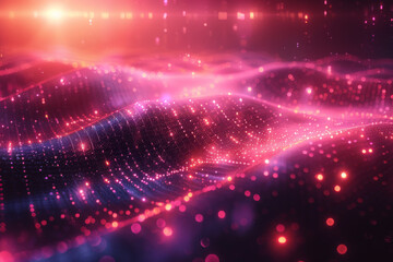 Obraz premium Digital background for tech, AI, neural networks, data, audio, graphics