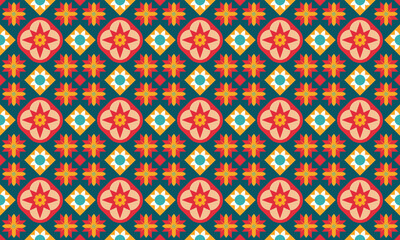 Eclectic Design Geometric Shapes Seamless Pattern for Wallpaper Background