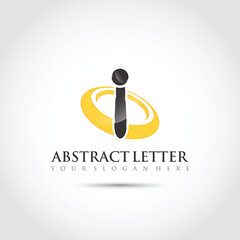 Abstract Letter I Logo Template. Vector Illustrator
