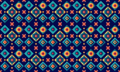 Eclectic Design Geometric Shapes Seamless Pattern for Wallpaper Background