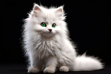 kitten on white background