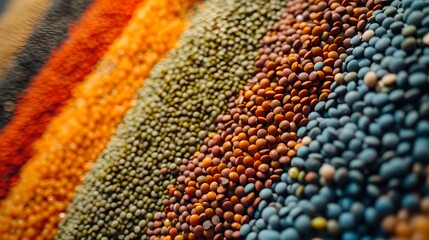 Vibrant Tapestry of Textured Beads in a Colorful Array - Artistic Background