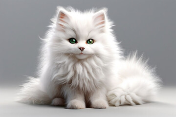 kitten on white background