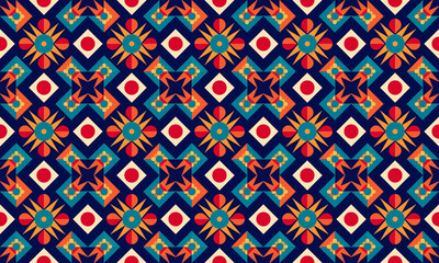 Eclectic Design Geometric Shapes Seamless Pattern for Wallpaper Background