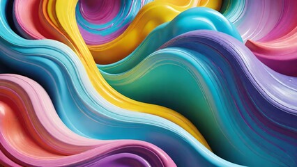 Obraz premium Vibrant Abstract Fluid Art Image