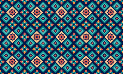 Eclectic Design Geometric Shapes Seamless Pattern for Wallpaper Background