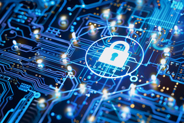 Digital security lock electronic padlock for computer systems ,Generative AI,コンピュータシステム用のデジタルセキュリティロック電子南京錠 ,Generative AI、