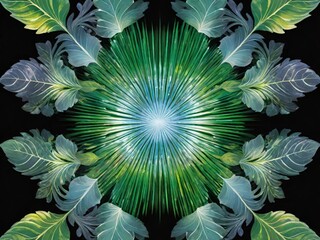 Fototapeta premium floral mandala, fantasy design, intricate patterns