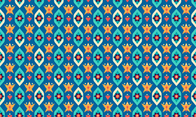 Eclectic Design Geometric Shapes Seamless Pattern for Wallpaper Background