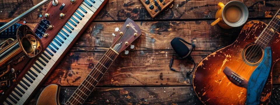 World Music Day: Exploring Passions, Celebrating Growth - 4k Wallpaper. This vibrant and joyful image captures the spirit of World Music Day, a day to celebrate the power of music to bring people toge
