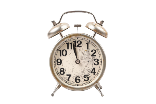 Multifunctional Alarm Clock Isolated on Transparent Background