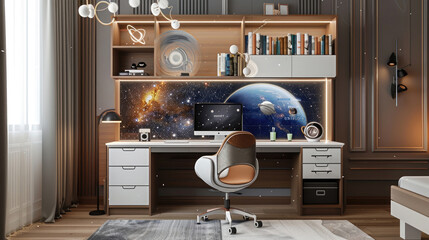 Space Explorer's Study Desk Theme