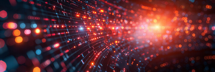 Fototapeta premium Digital background for tech, AI, neural networks, data, audio, graphics