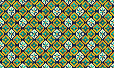 Eclectic Design Geometric Shapes Seamless Pattern for Wallpaper Background
