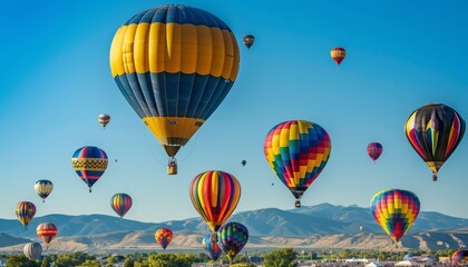 Fototapeta premium Up, Up, and Away: The 25th Albuquerque International Balloon Fiesta Takes Flight in New Mexico