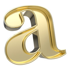 a Font Gold 3D Render