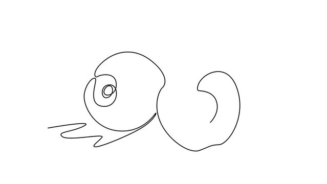 Animated self drawing of continuous line draw of whole and sliced healthy organic sweet cherries for orchard logo identity. Fresh fruitage concept for fruit garden icon. Full length one line animation