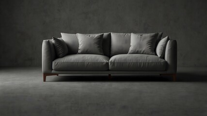 The understated sophistication and versatility of a subject on a solid grey canvas ai_generated