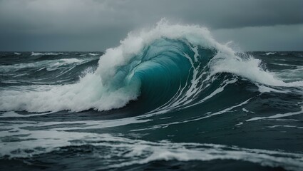 Fototapeta premium wave crashing on the beach