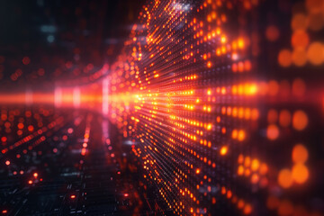 Digital background for tech, AI, neural networks, data, audio, graphics