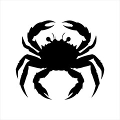 King crab silhouette isolated on white background. King crab icon vector illustration design.