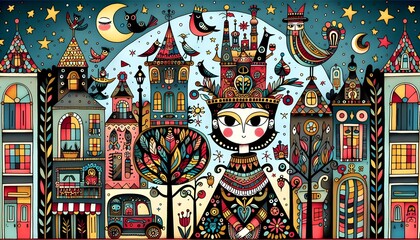Obraz premium día de los muertos, pintura facial, arte, arte gótico, bruja, calabaza, cuervo, murciélago, embrujo, pócima, hada, calavera, ilustración, cuento, storybook, retrato, cara, muñeca, fantasía, estilo, zo